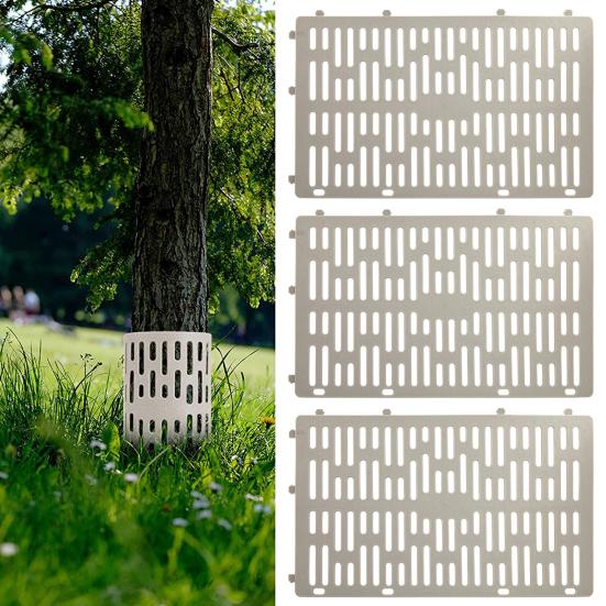 6 Pcs Tree Trunk Guards Reusable Trunk Protector Easy Assembly Tree Bark Guard Wrap for Protecting Trees from Animals Lawn Mowers