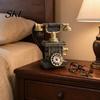 Victorian Style Phone Telephone Resin Figurine, Retro Model Statue with Matte Finish, Durable Old-Fashioned Desk Decor for Home Office Bookshelf