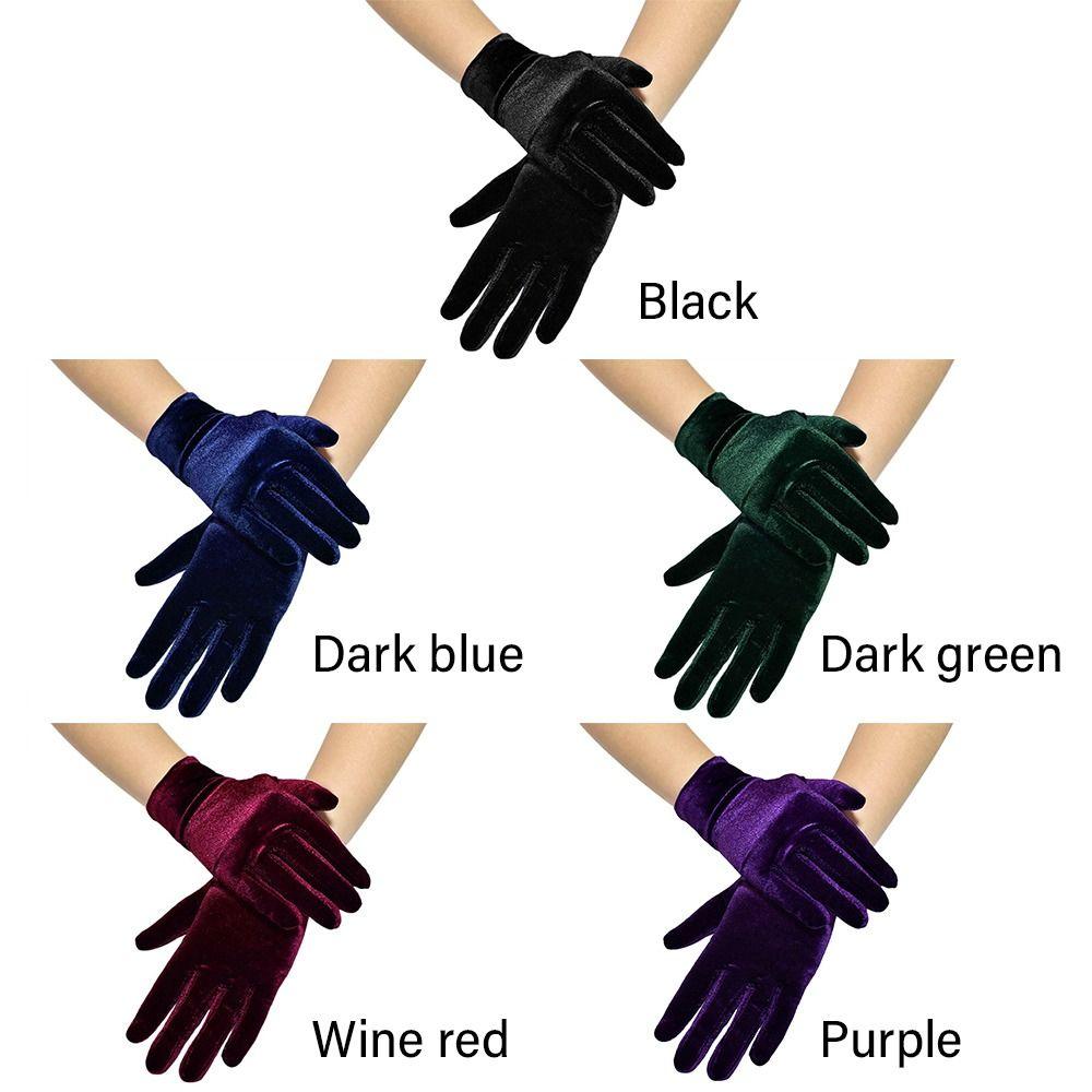 Halloween Autumn Winter Female Full Finger Velvet Full Finger Gloves Warm Gloves Mittens