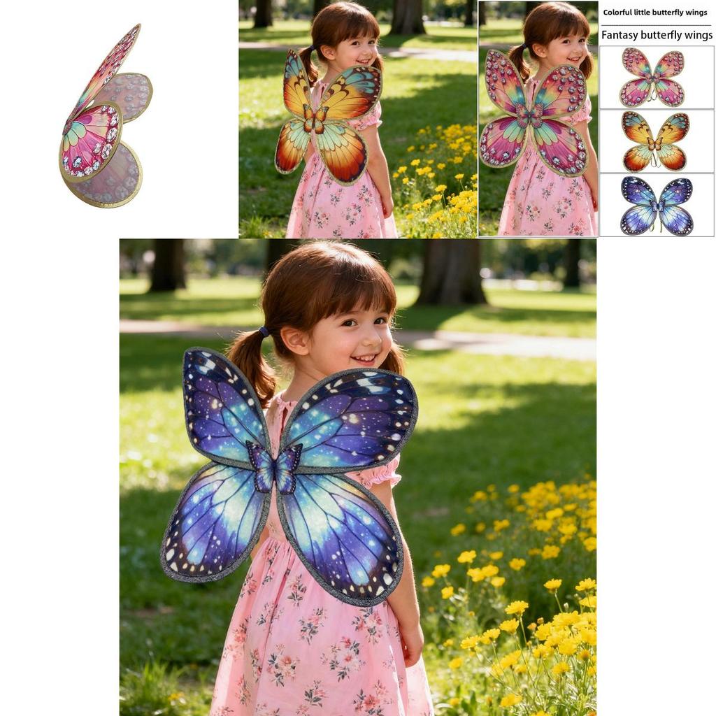 Детские крылья феи, аксессуар для костюма для косплей-мероприятий на Хэллоуин и Рождество