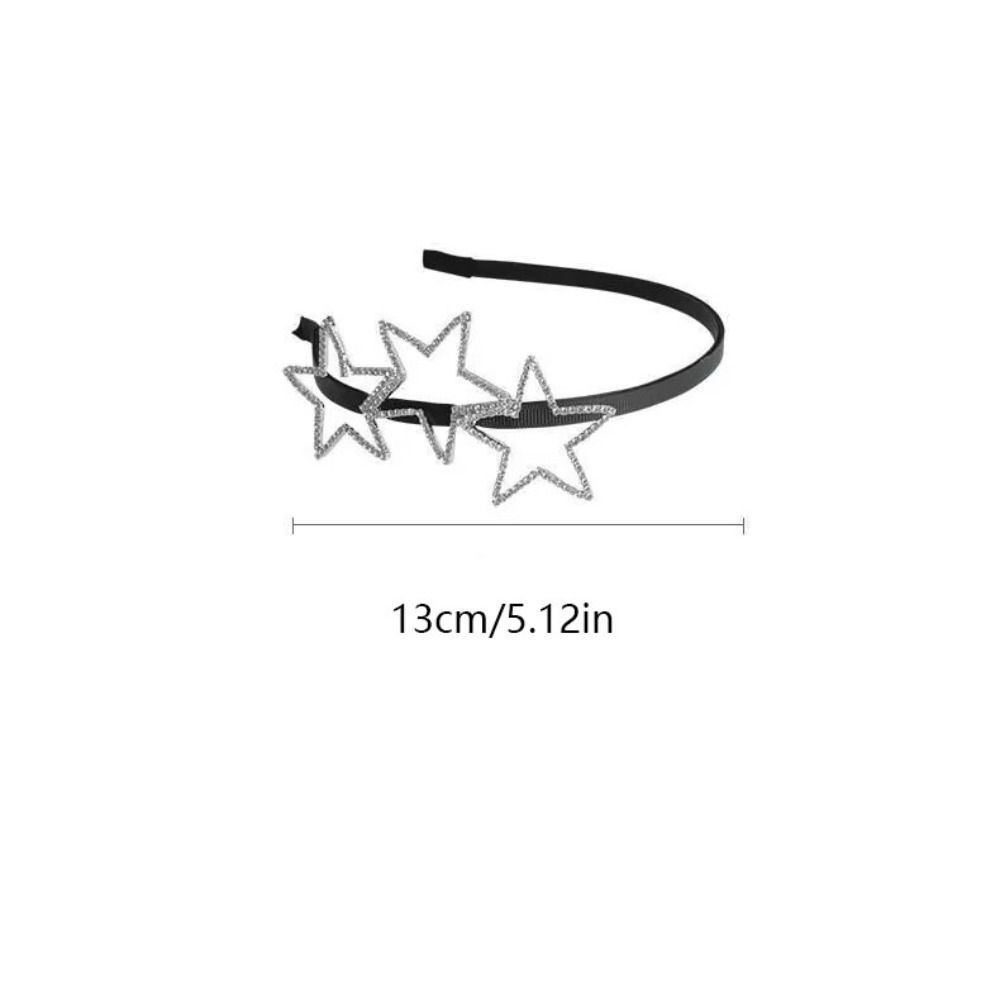 Y2K Star Headband Hollow Pentagram Star Hair Hoop Fairy Pentagram Hairband Party