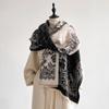 Paisley Cashew Design Faux Cashmere Women's Scarf Winter Thick Warm Blanket Scarf Fashionable Luxurious Accessory