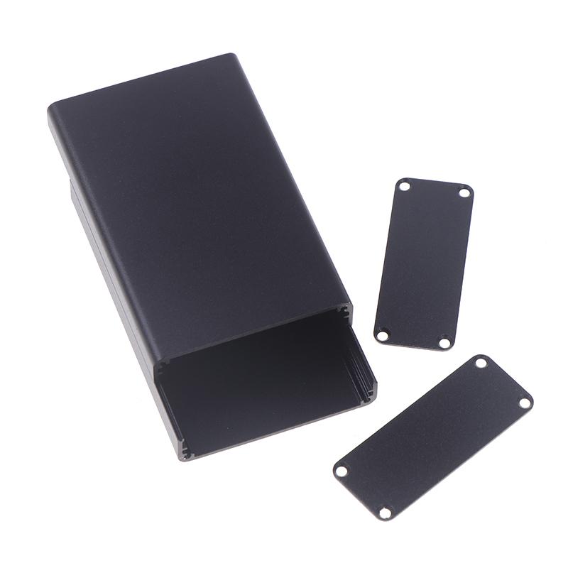 Алюминиевый корпус для приборной панели Pcb, корпус для электронного проекта, панели, винты, встроенные пазы, черный цвет 80X50X20 мм