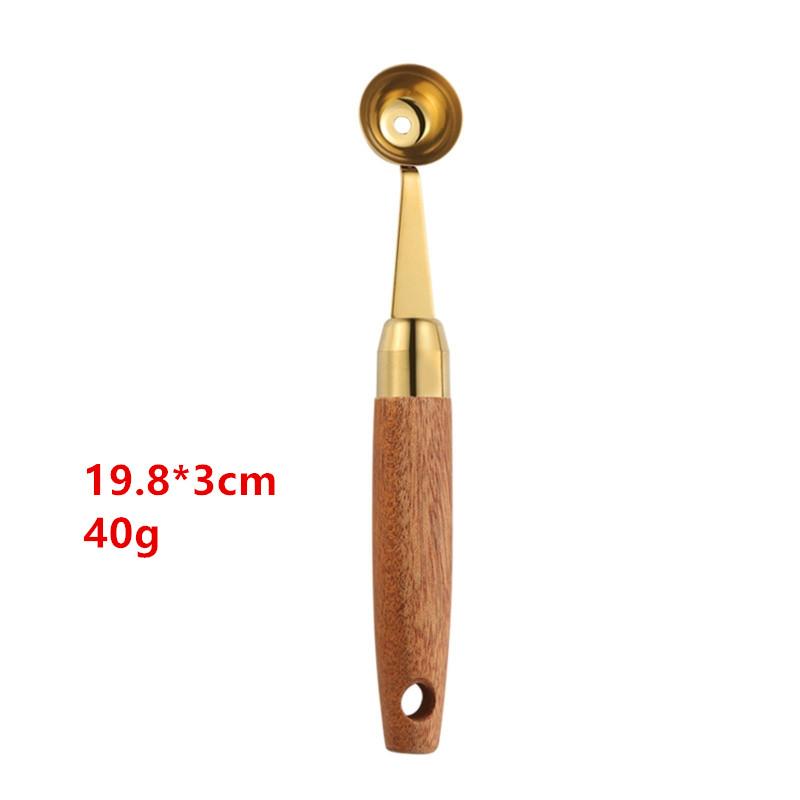 Прочная ложка для арбуза, кухонная ложка из нержавеющей стали, антидеформируемая, для фруктов, ложка для мороженого с ручкой, портативная