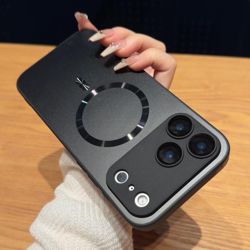 Luxury Metallic Paint AG Nano Frosted For Magsafe Case for iPhone 17 16 15 14 Plus 13 12 11 Pro Max Wireless Charging Cover