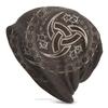 Viking Outdoor Beanie Hats Odin Horn Brown Knitting Hat Bonnet High Quality Skullies Beanies Caps Unisex Women's Earmuffs