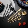 30Pcs Gold Tablewar Set Stainless Steel Dinnerware Spoon Fork Knife Western Cutlery Cutleri Silverware Matte Flatware Supplies