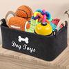 Felt Pet Toy Box Dog Toy Box, Storage Basket Chest Organizer For Organizing Pet Toys Blankets Leashes And Food