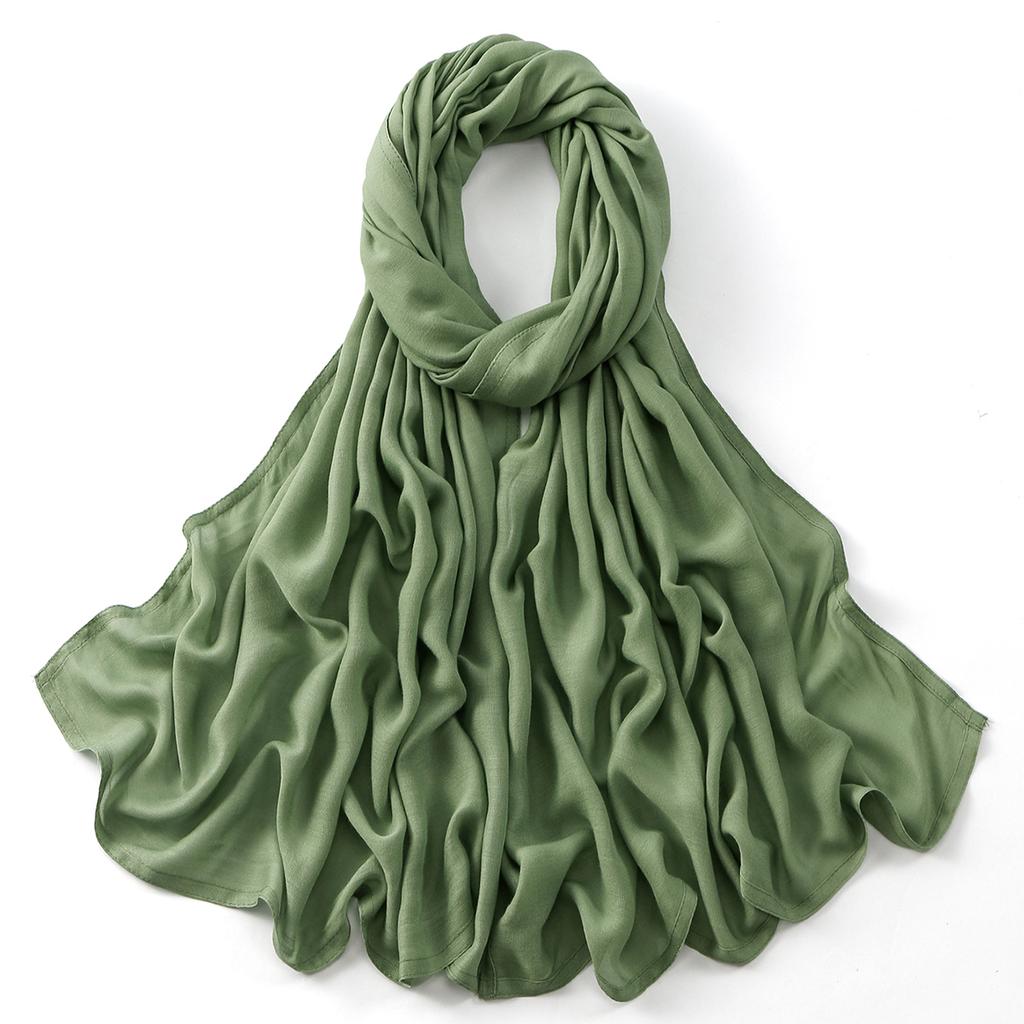 Muslim Modal Hijab Cotton Rayon Scarf for Women Double Stitching Wide Edge Rayon Shawl Islamic Thin Soft Viscose Turban Headband