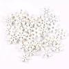 200Pcs Christmas Snowflake Mix Shape Wooden Pendants White Snowflakes Ornaments for New Year Navidad Xmas Decor