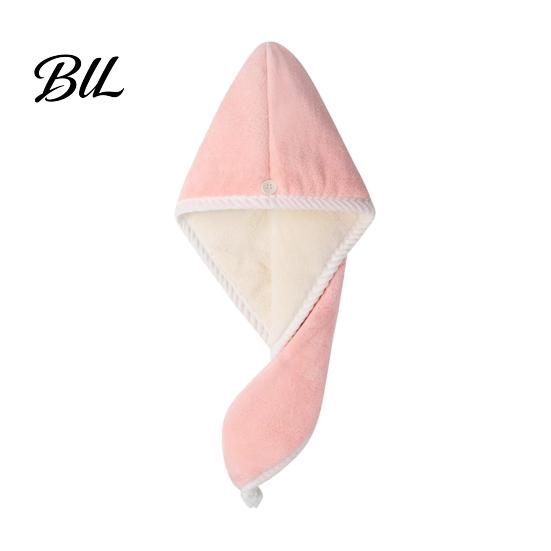 Travel Friendly Hair Wrap Reversible Towel Wrap, Microfiber Turban with Button, Quick Dry, Drying for Long Absorbent Anti-frizz Women Thick Curly Bath
