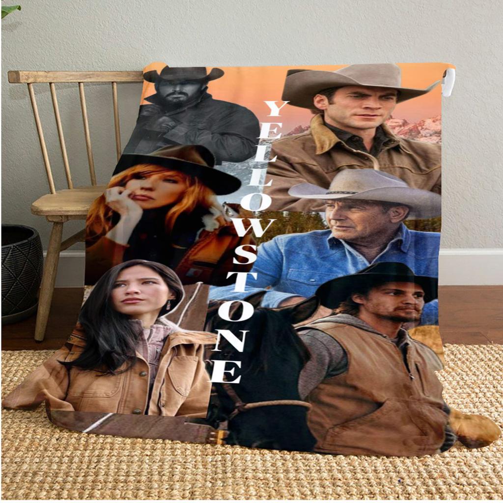 Dutton Ranch: Western Adventure Plush Blanket Soft Comfortable All Seasons blanket Sofa Office Naps blanket Outdoor Travel throw Perfect Gift