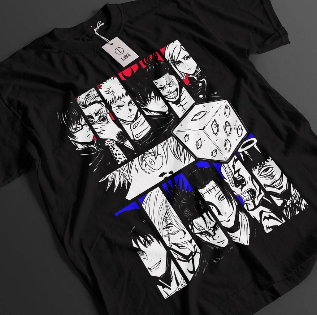 Футболка Jujutsu Kaisen Футболка Годжо Топ Итадори Футболка Гето Аниме JJK Футболка Мегуми
