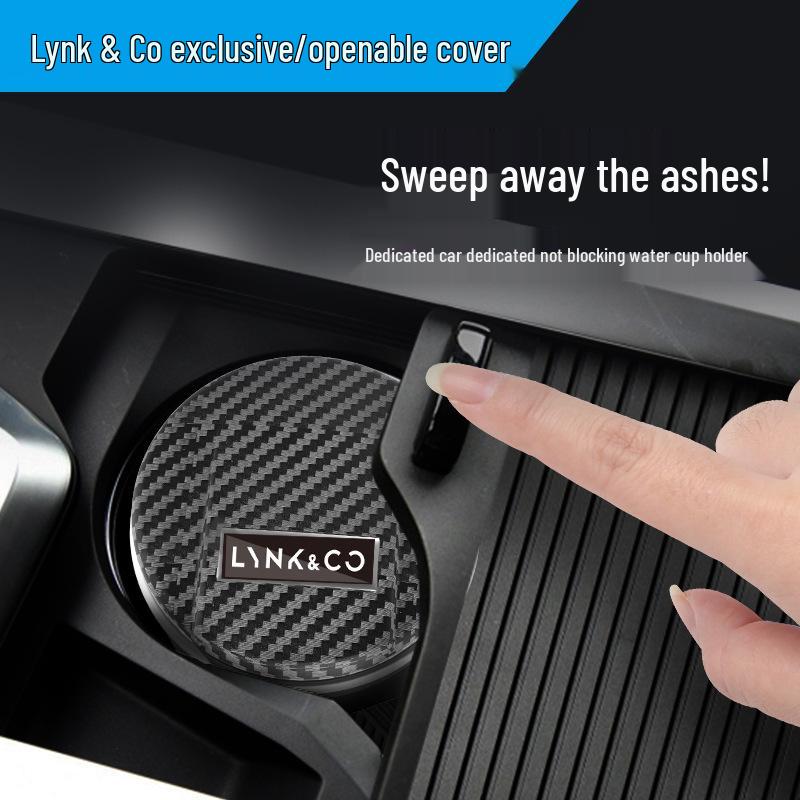 Compatible Ashtray for Lynk & Co Models 03, 09, 01, 06, 05, 02, ZERO - Features Cover & LED Light
