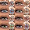 New Colored Contact Lenses For Eyes 1pair Brown Eye Contacts Lense Yearly Use Beauty Makeup Color Lens