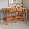 VidaXL Workbench with Drawers and Vices 162x62x83 Cm Solid Acacia Wood 153323