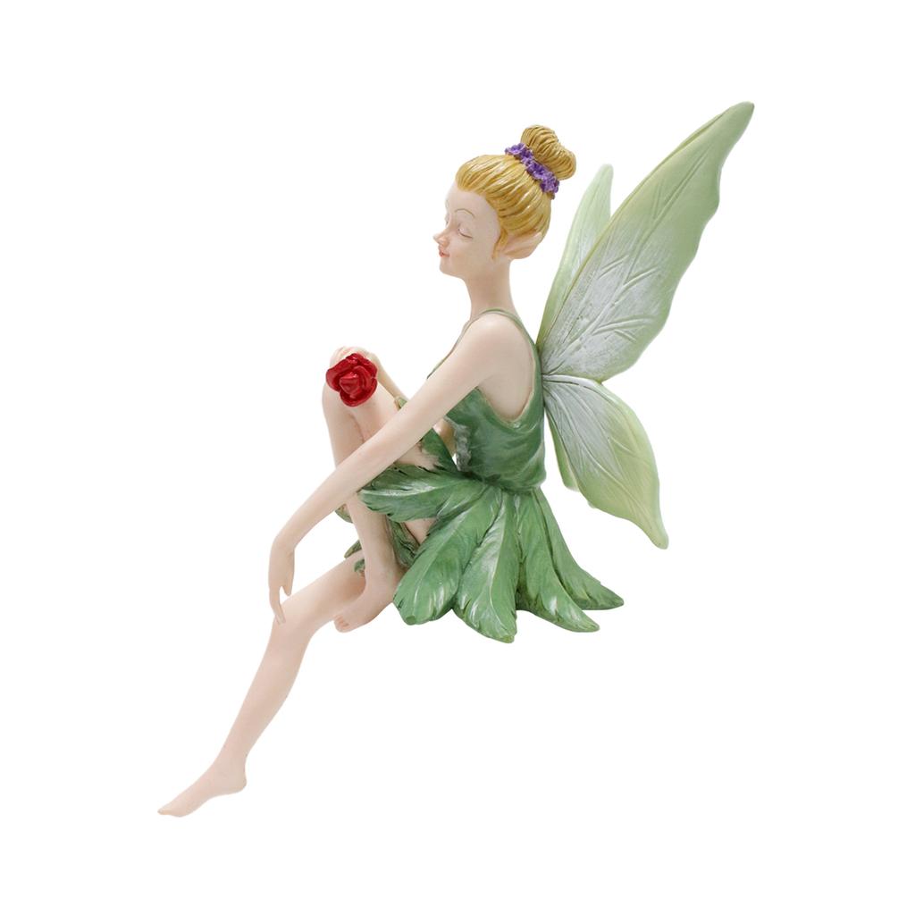 1 шт. Элегантная сидящая фея цветов, разноцветная и бронзовая, креативное садовое украшение, фигурка феи цветов