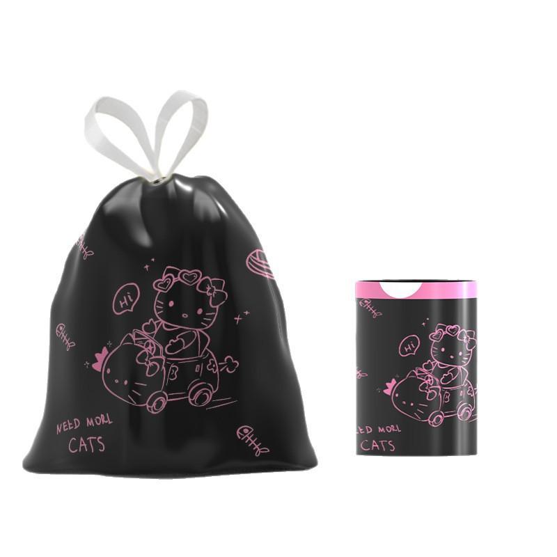 Мусорные пакеты Hello Kitty на завязках Утолщенные Ароматизированные Кухонные Мусорные Пакеты Рулон