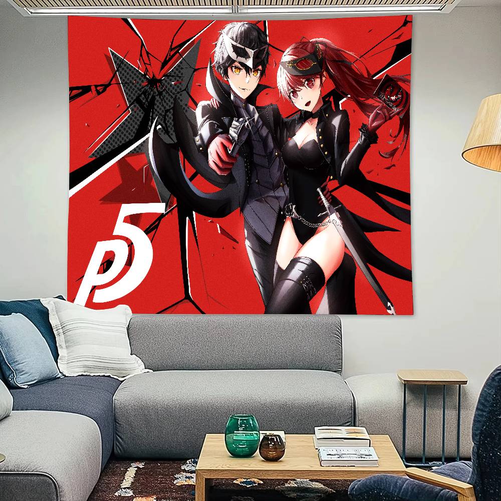 Popular Game PPersona5 Anime Tapestry Decoration Bedroom Dormitory Background Cloth Holiday Home Party Living Room Club Cloth