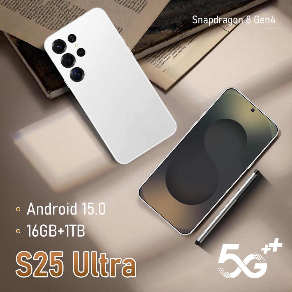 Смартфон S25 Ultra: Android 15 со встроенным стилусом, 16 ГБ ОЗУ + 1 ТБ памяти