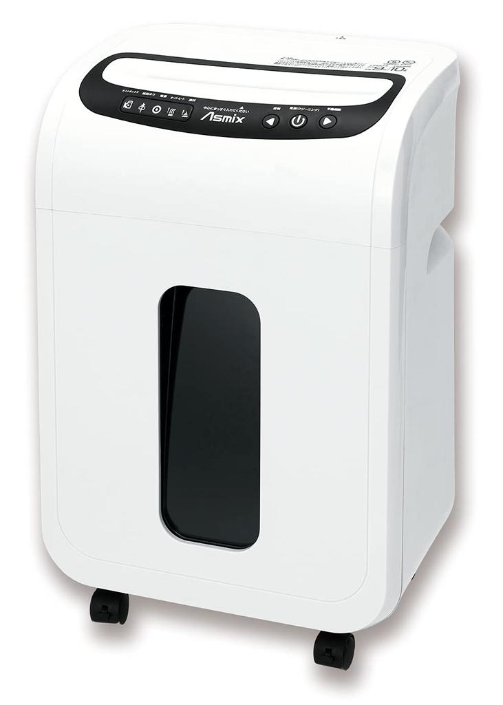 Измельчитель документов Asuka Fine Shredder S66M для коммерческого и домашнего использования, микроизмельчение 11 10 минут, непрерывный степлер, автоматическая очистка, пылесборник, белый цвет, использование, резка, листы,