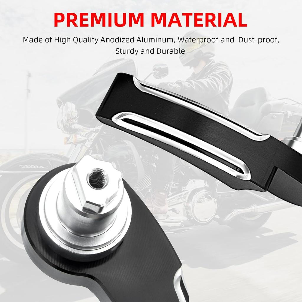 Amazicha Black Saddlebag Lid Lifters Saddle Bag Latch Kit fit for Harley Davidson Touring Street Glide, Road King, Road Glide, Electra Glide, Ultra