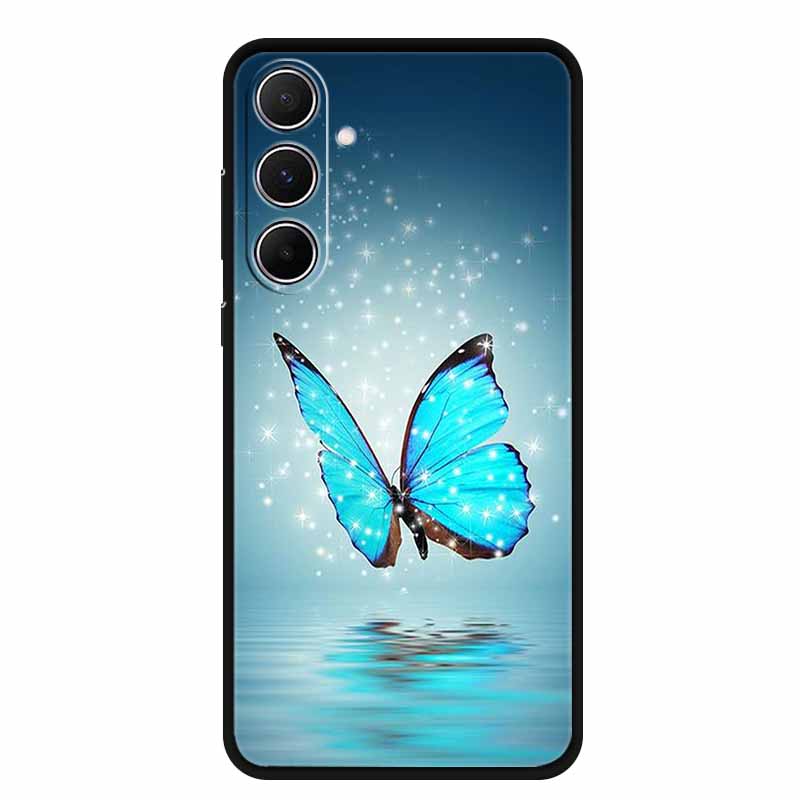 Чехол для Samsung Galaxy A55 5G Животные Мягкий Силикон ТПУ Чехлы для Телефона Задняя Крышка Для SamsungA55 Волк Защитник Милая Девочка Оболочка