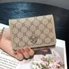 2025 New Short Wallet Genuine Leather Women Wallets Brand Designer Purse Two-toned Cowhide Billfold Triumphal Arch Card Holder