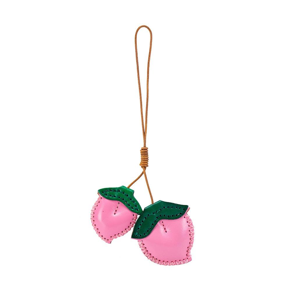 Strawberry Fruit Pendant Pear Bag Pendant Cute Leather Keychain  Women