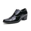 New Formal Leather Men High-heeled Leather Shoes Men's Wedding Banquet Business Men's Shoes Shiny Cuban Shoes For Men Shoes 2023