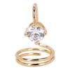 Women Finger Nail Ring Rhinestone Fingernail Ring Decoration for Women Lady Girls3059 Gold