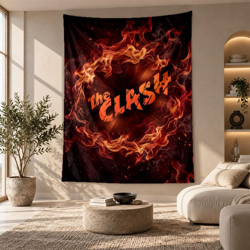 Decorative Tapestry,The Clash Printed Wall Art, Lightweight Wall Hanging For Bedroom Background