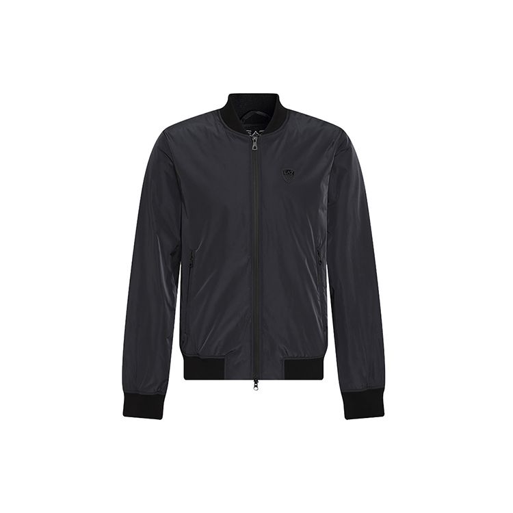 Emporio Armani EA7 Осень/Зима 22 Однотонная куртка с воротником-молнией и длинным рукавом Мужские куртки Синий 8NPB10-PN7LZ-1578