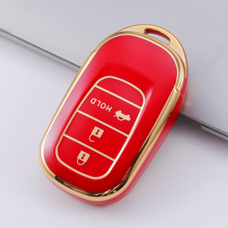 2022 Gold Edge Key Cover for Eleventh Gen Honda Civic Remote – Full Coverage Protective Shell