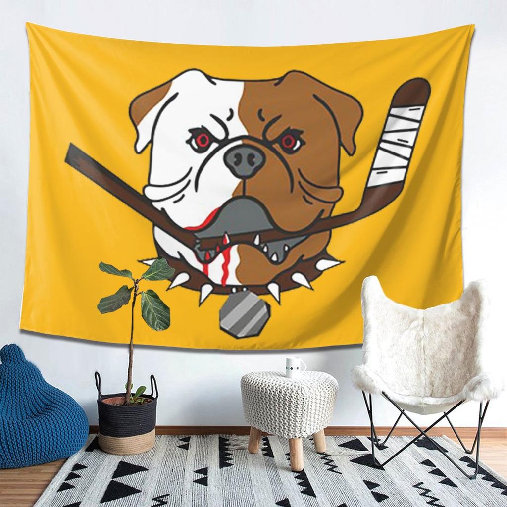SHORESY Sudbury Bulldogs Logo Tapestry Decor Art Aesthetic Tapestries for Living Room Bedroom Home Wall Cloth Wall Hanging
