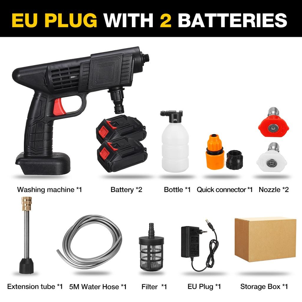 1500W Cordless High Pressure Car Washer Spray Water Gun Portable Car Wash Pressure Cleaner Cleaning Machine