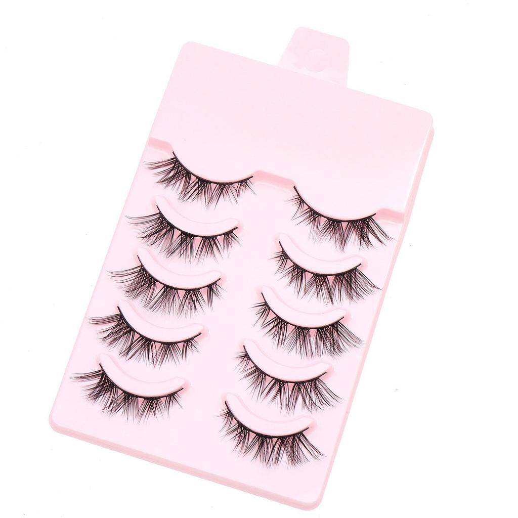 Dense Black False Eyelashes - Natural, Full Strip for Cosplay/Comic, Ideal for Beginners and Cross-Border Styles.