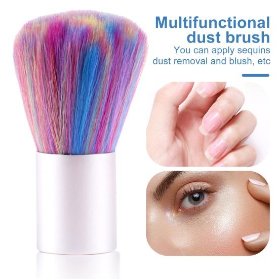 Кисть для ногтей с мягкой щетиной, косметическая кисточка, легко чистящаяся, многоразовая, для удаления пыли, кисточка для дизайна ногтей для макияжа, маникюра