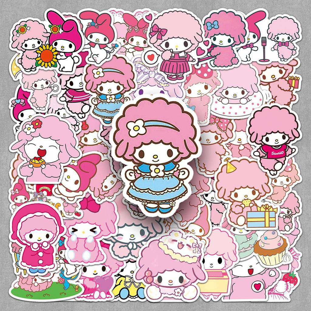 50 Милых Стикерных Овечек Sanrio для Канцелярии и Декора