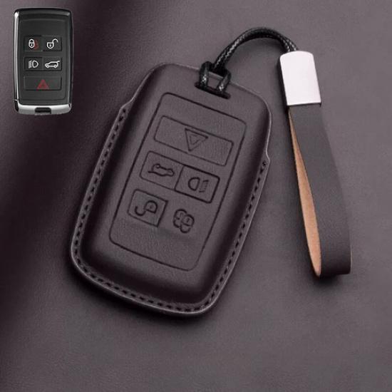 Genuine Leather Car Key Cover Case For Land Rover Range Rover Evoque Discovery