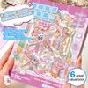 1Set Cartoon Travel Diary Landscape Sticker Diy Toy Game Books Diy Miniature Scene Visual Stacking Stickers Birthday Gifts