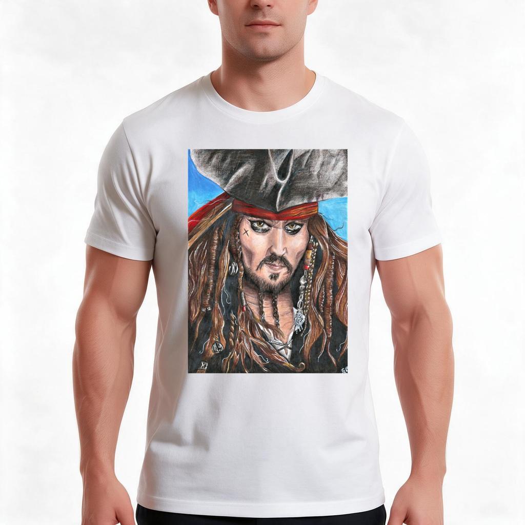 Hes A Pirate Tshirt Summer Casual Cotton Tee Oversized Streetwear Tops Vintage Graphic Print Loose Fit Short Sleeve