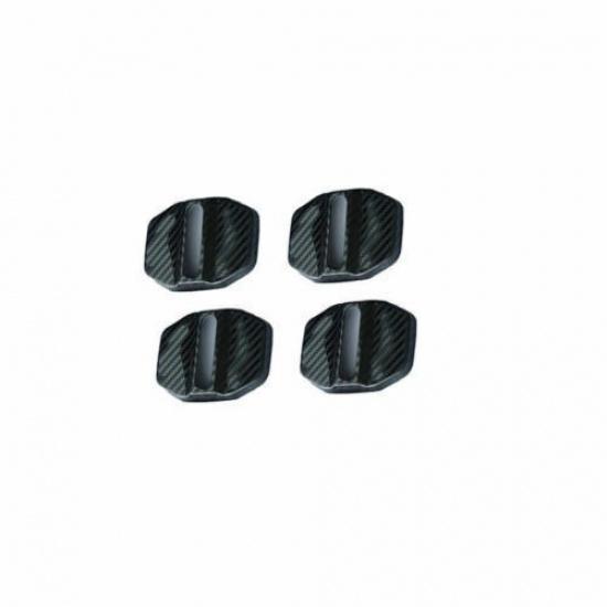 Carbon Fiber Cover Trim Steel 4PCS Door Lock Protection For BMW X5 G05 2019-2022