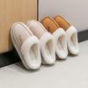 Новые хлопковые тапочки модные парные толстая подошва бархатные теплые осенне-зимние домашние хлопковые мопы удобные