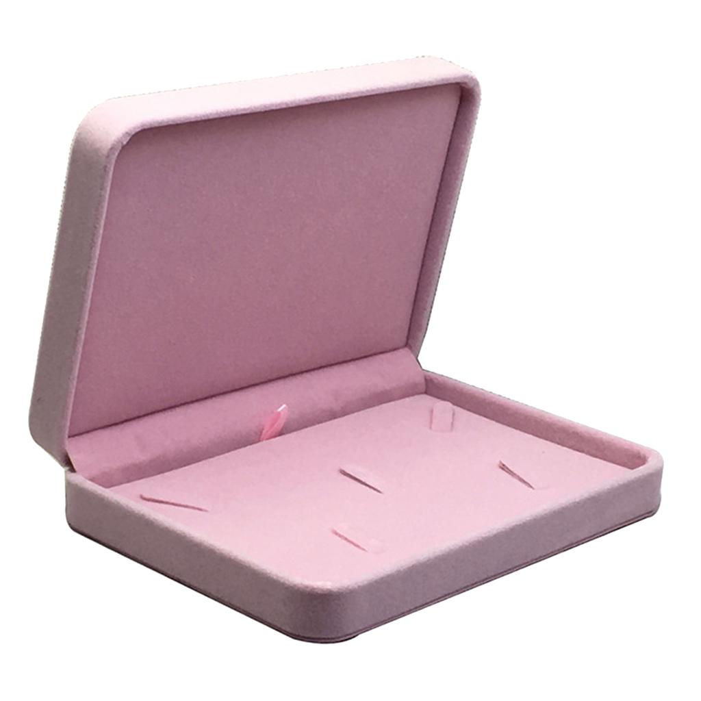Бархатные наборы ювелирных изделий Коробки Поднос для путешествий Ожерелье Хранение Витрина Красный