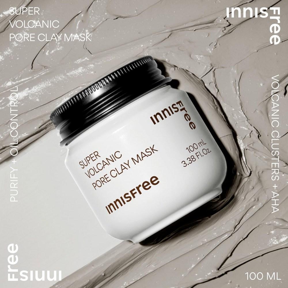 100 мл - innisfree Super Volcanic Pore Clay Mask Подлинная чувствительная кожа жирная кожа чернящая грязевая маска гипоаллергенная поры