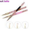 7/9/11mm Acrylic Handle Nail Art Liner Brush French Lines Stripes Painting Drawing Pen Manicure Tool