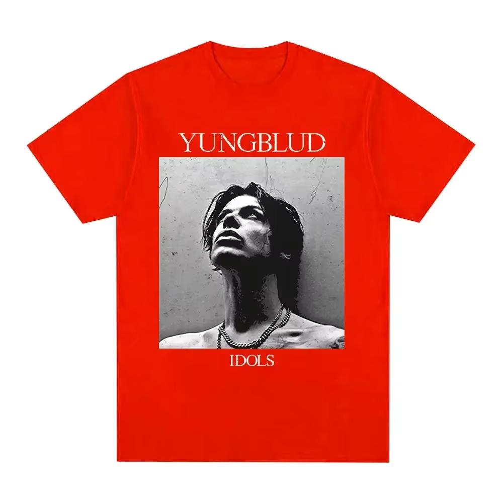 Yungblud Idios Черный Квадратный Фото Графический Принт Футболка Женская Одежда Футболки с Коротким Рукавом Повседневные Оверсайз Футболки Топы Футболки