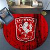 FC Twente Art pattern round rug,Carpet Rug for Living Room Bedroom Playroom ,Non-slip Floor Mat,Holiday Gifts and Birthday Gifts.