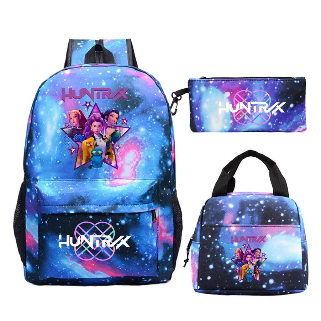 Animation Cartoon Peripheral Three-Piece Schoolbag Campus Primary And Secondary School Students Leisure Backpack Pencil Bag Lunch Bag